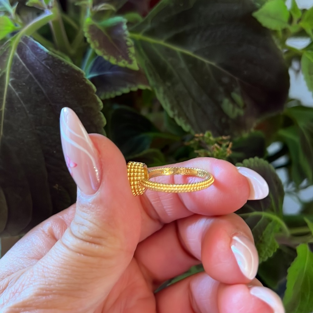 14k Gold Plated Solitaire Engagement Ring - Picture 10 of 10